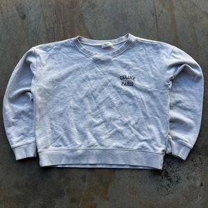 Celine Paris Lightweight Cotton Crewneck - Gray